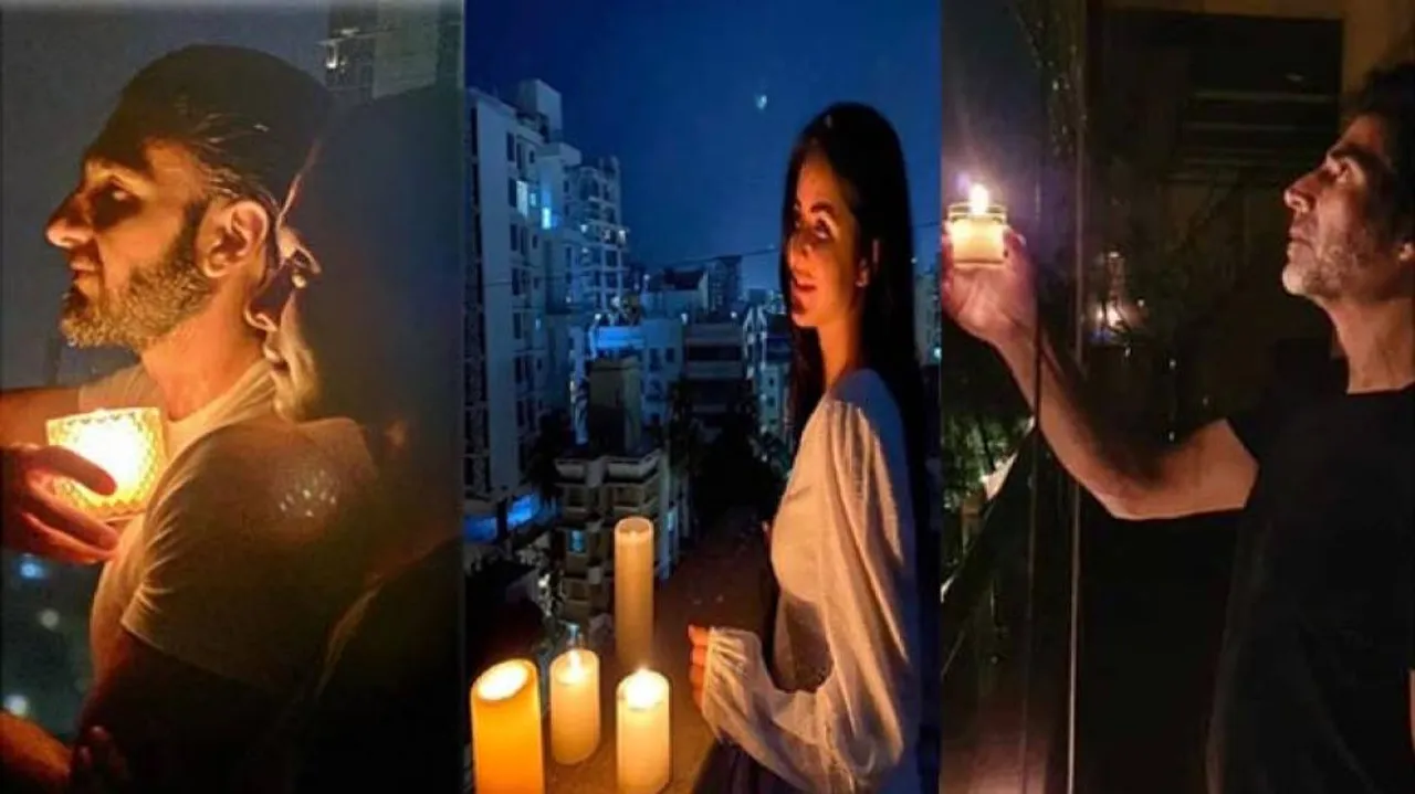 B-Town stars light candles, diyas to honour India's fight against COVID-19