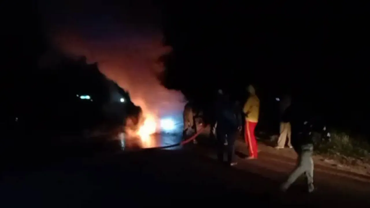 Odisha: Moving Car Catches Fire, Close Shave For 3 Passengers