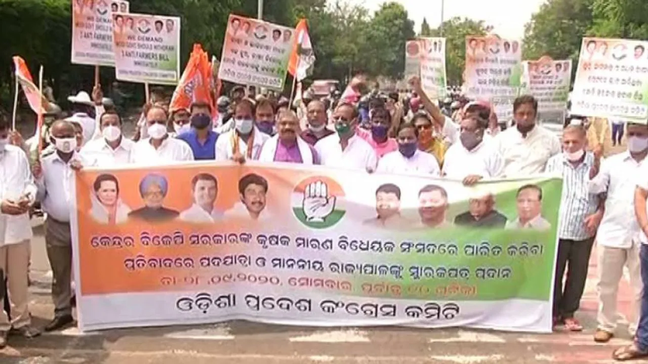 Odisha Congress Up In Arms Demanding Roll Back Of Farm Bills