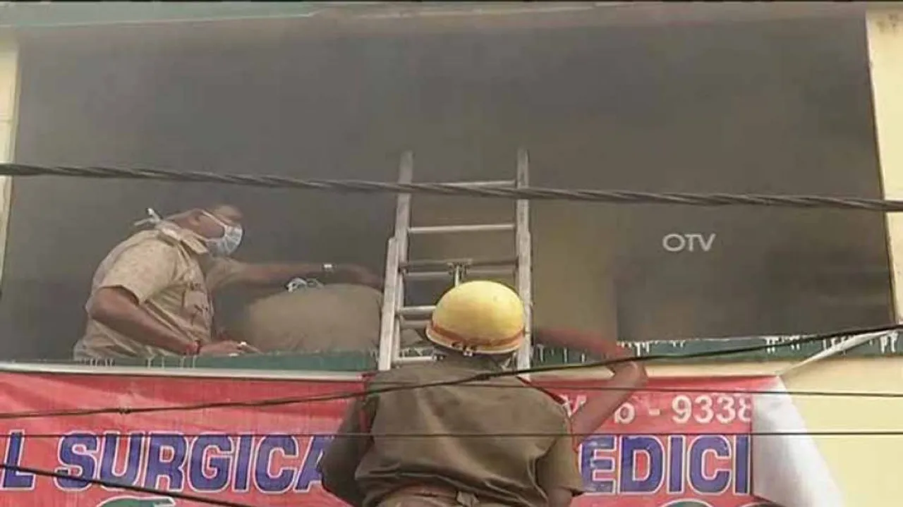 Major Fire Breaks Out In Surgical Implants Godown In Cuttack