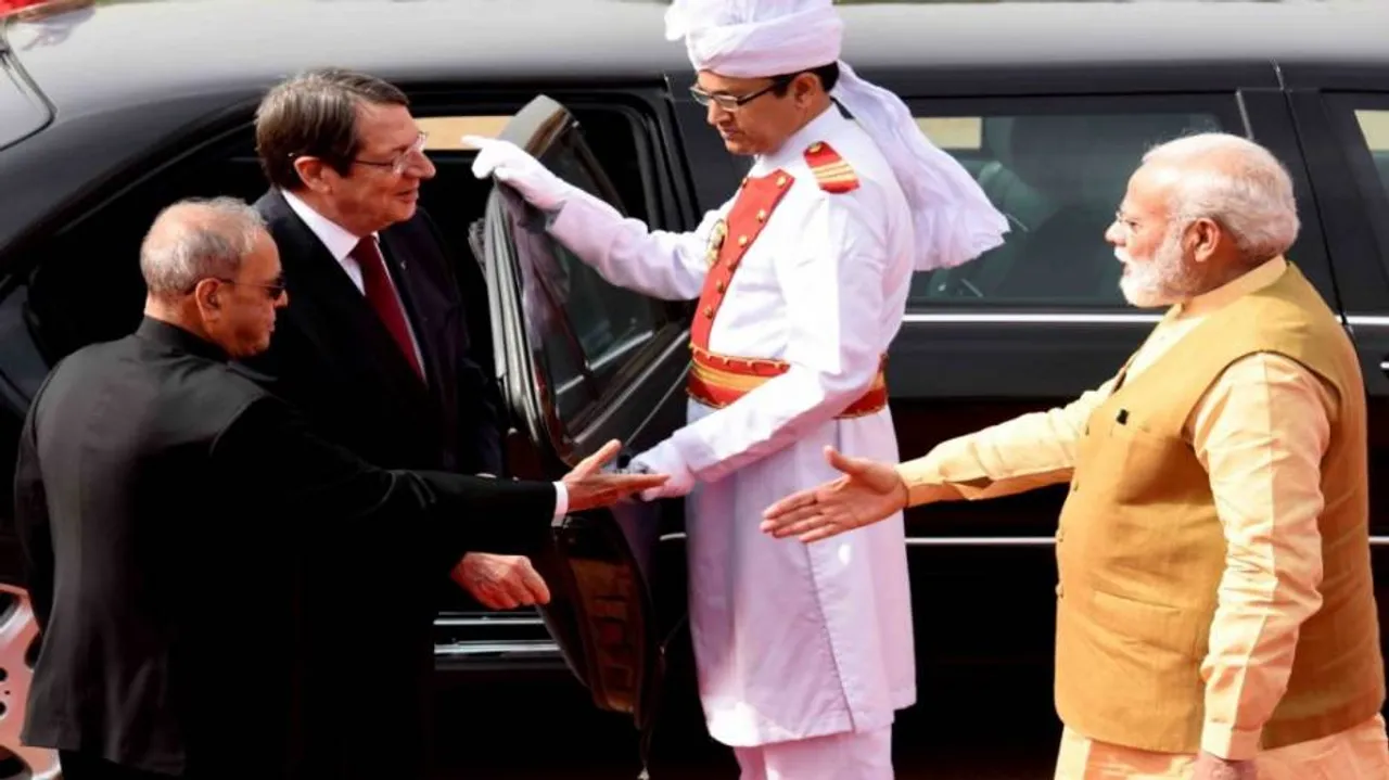 Cyprus President accorded ceremonial welcome