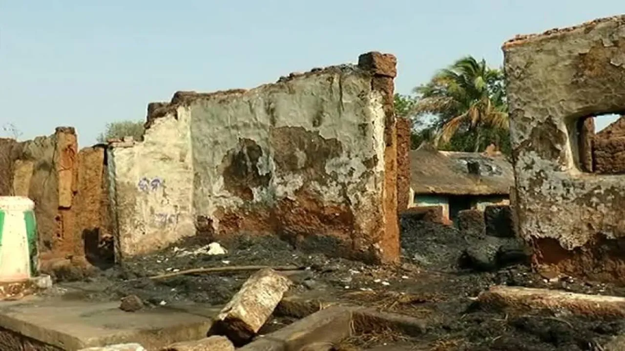 Delang fire victims spend night under open sky