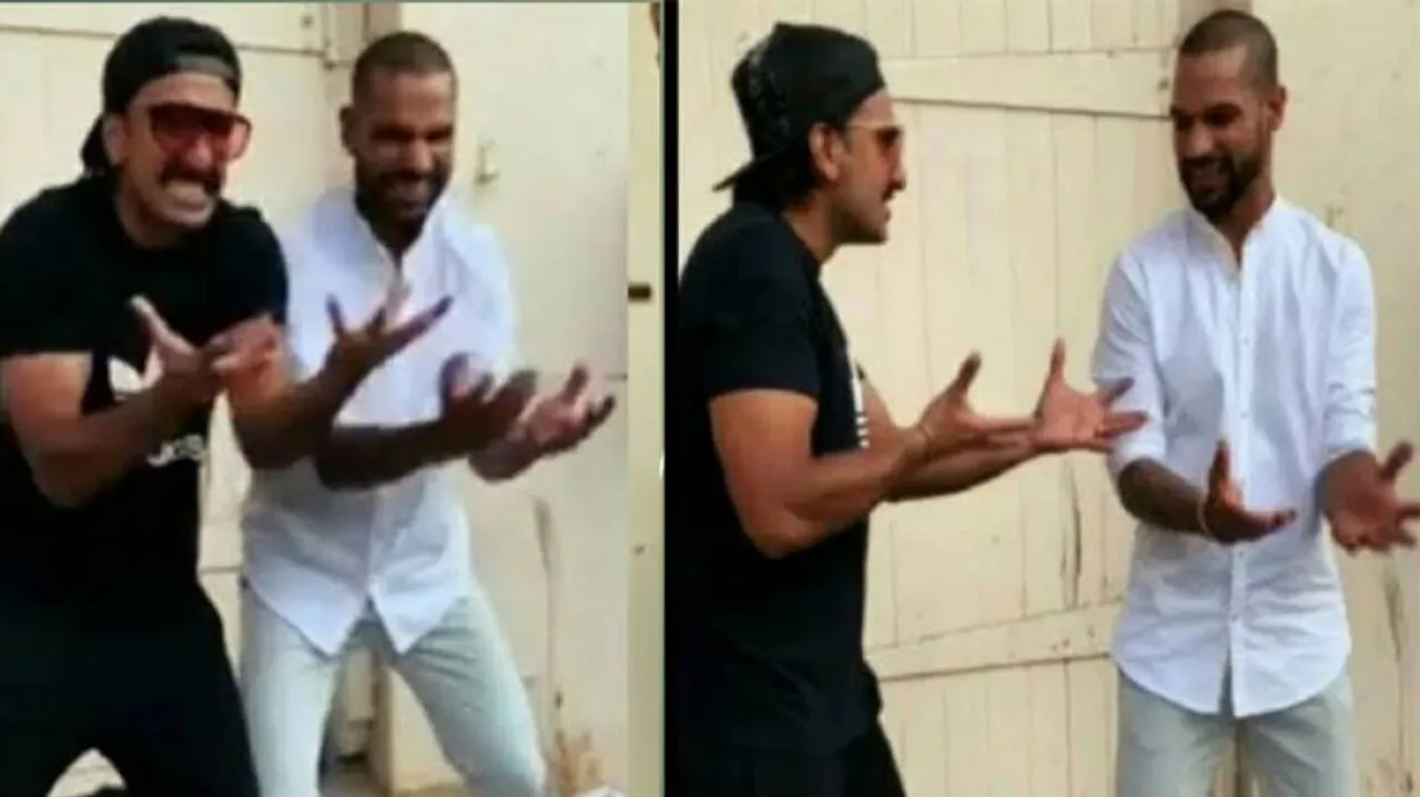 Ranveer, Shikhar Dhawan recreate 'Khalibali' step