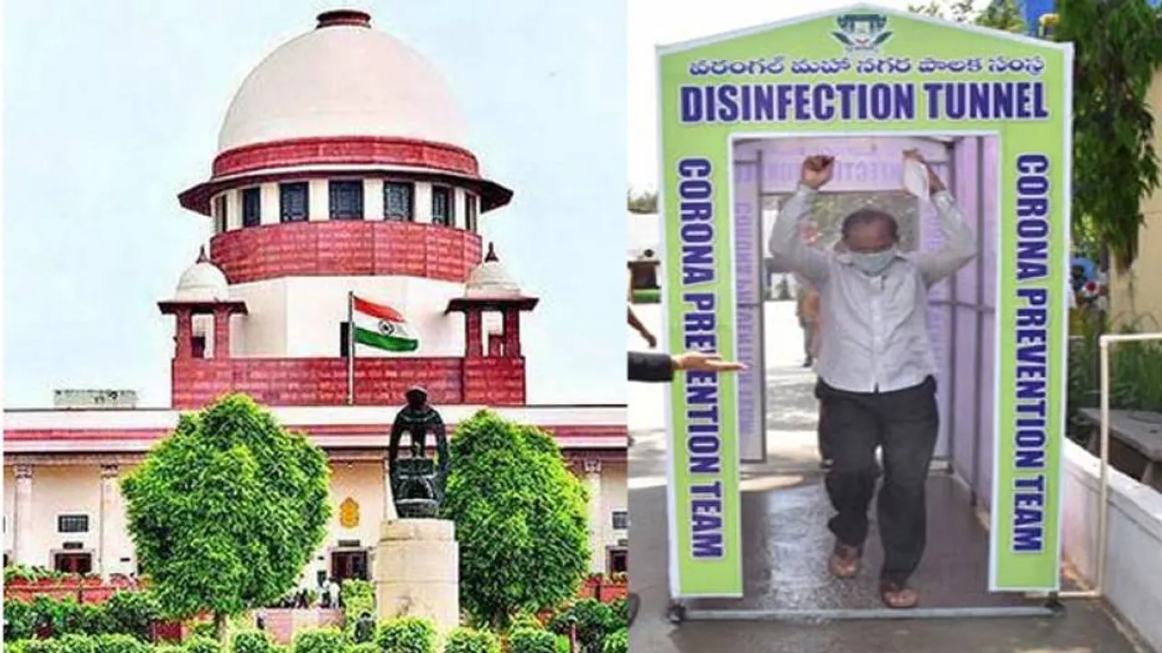 Issue Orders Within Month Banning Disinfectant Tunnels & UV Rays: SC To Centre