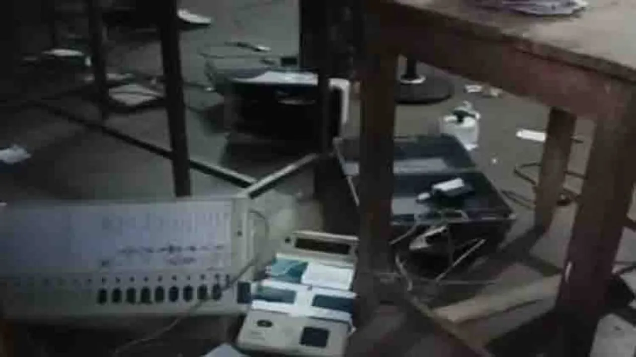 EVM vandalisation: Case lodged against BJP's candidate; two arrested