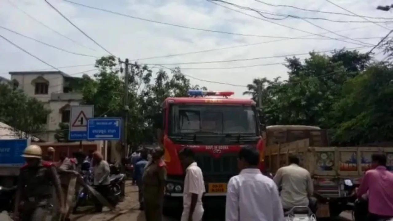 2 shops destroyed in fire near Rabi Talkies square