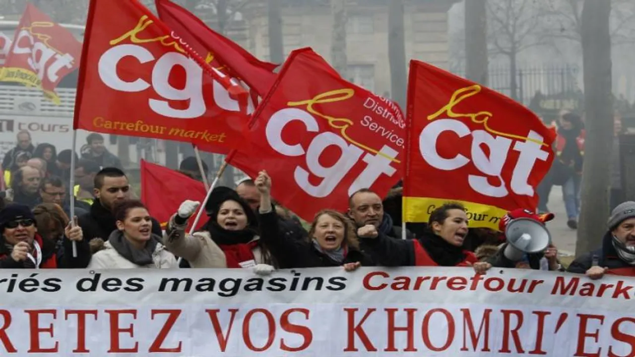 French trade unions clash ahead of presidential polls