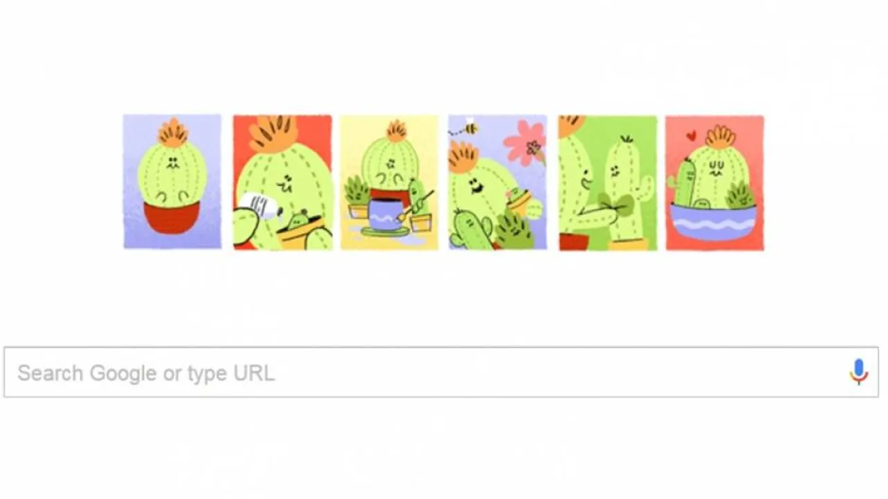 Google celebrates Mother's Day with cactus doodle
