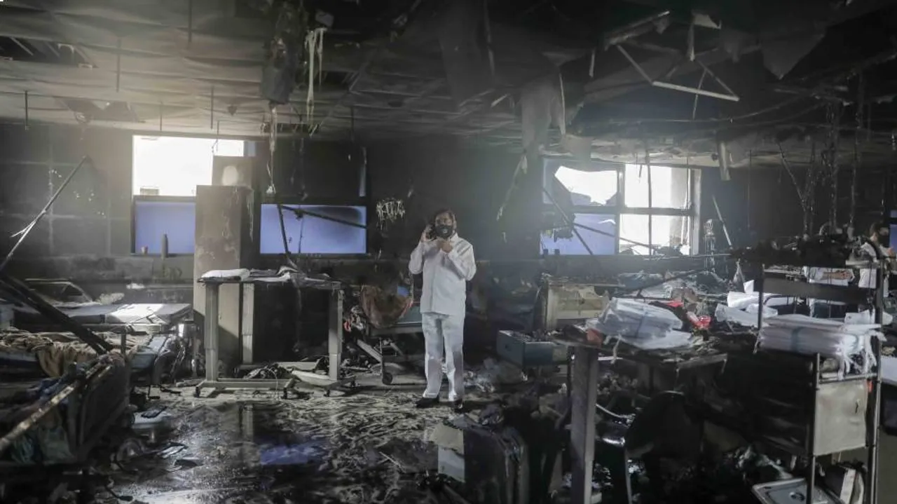 Distressing Scenes: Fire At Covid Hospital In Maharashtra's Virar, 14 Dead