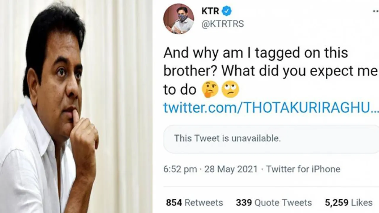 Telangana Minister Stunned By Tweet For Help With Missing Leg Piece