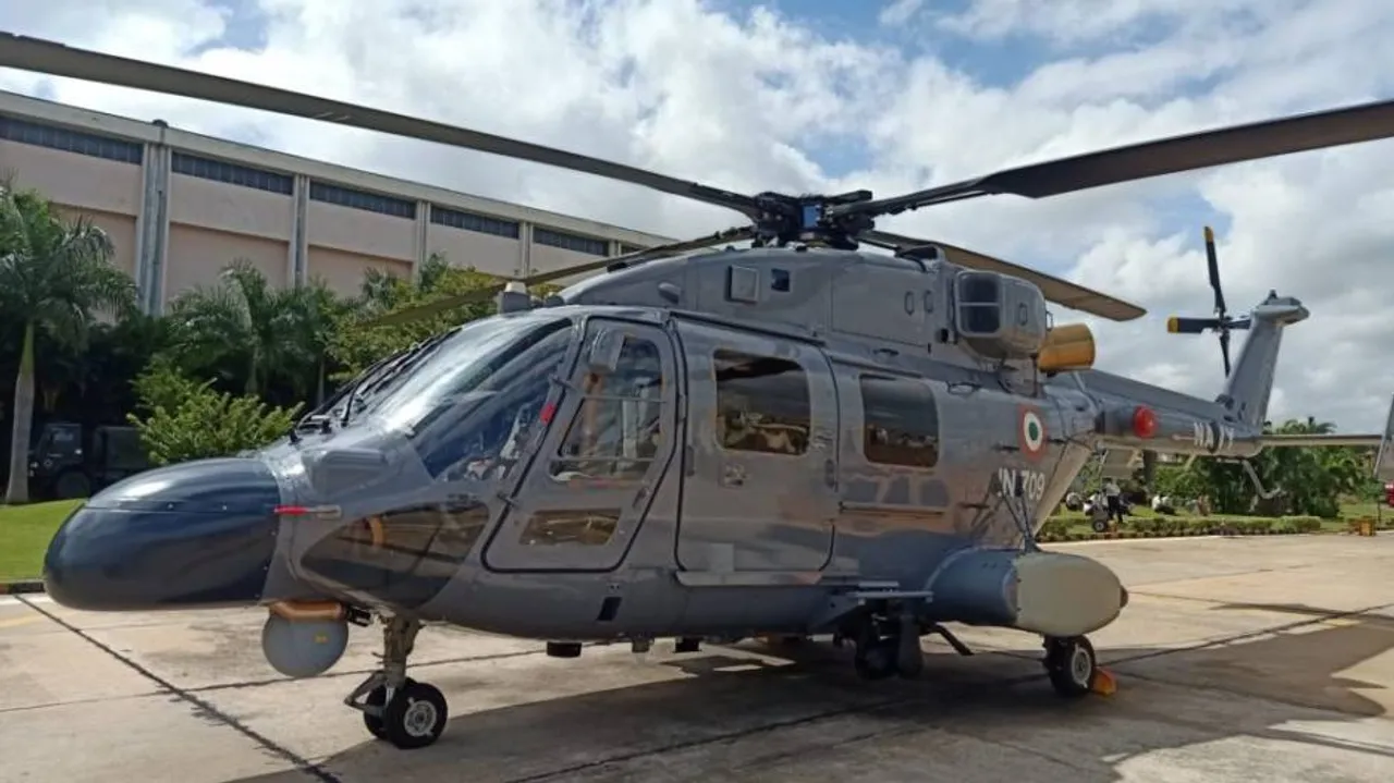 Navy Inducts 3 Indigenously-Built Advanced Light Helicopters ALH MK III