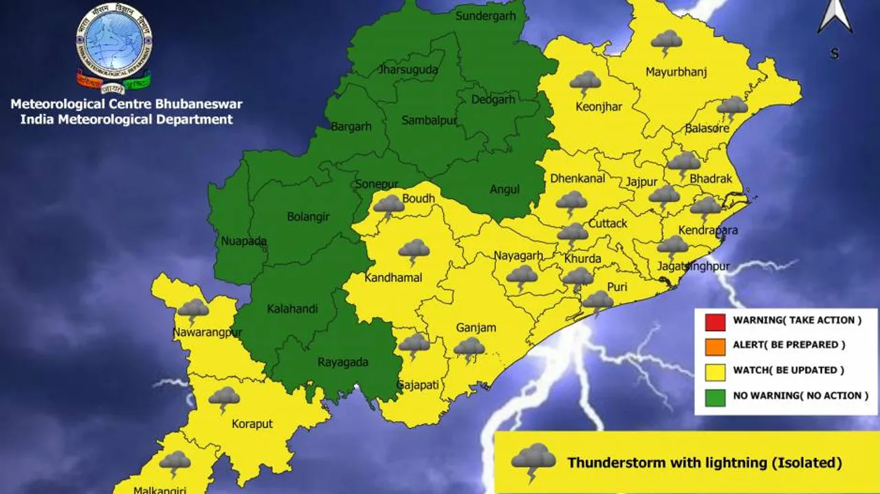 Heavy Rain Alert For 7 Odisha Districts; IMD Issues Yellow Warning