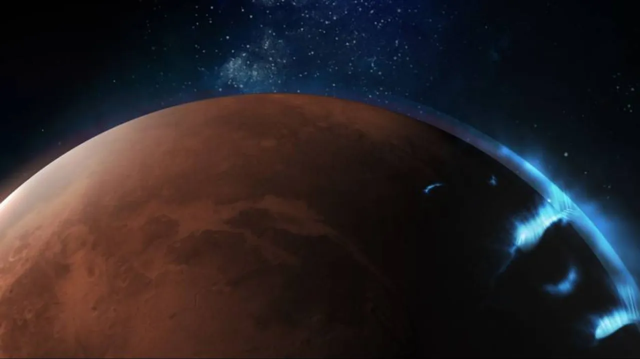 UAE's Hope Spacecraft Snaps Mars' Glowing Auroras