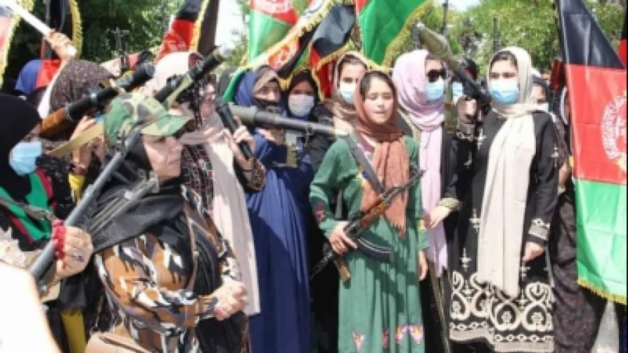 Armed Afghan Women Take To The Streets Against Taliban Militants