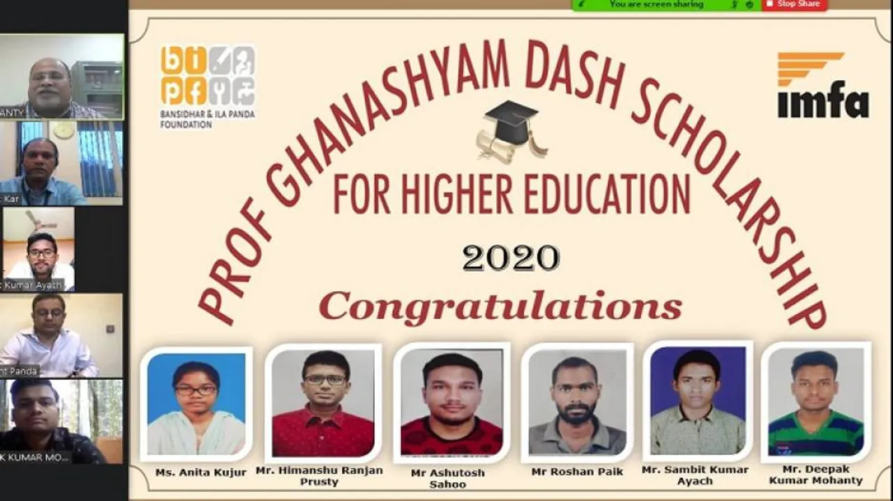 IMFA Awards Prof Ghanashyam Dash Scholarship To Six Students For Higher Studies