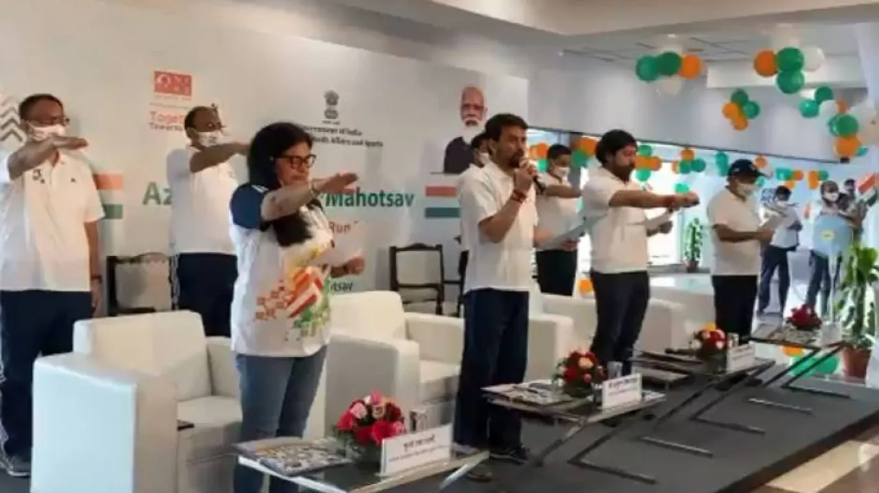 Sports Min Thakur Launches Fit India Freedom Run 2.0 To Celebrate 75 Years Of Independence
