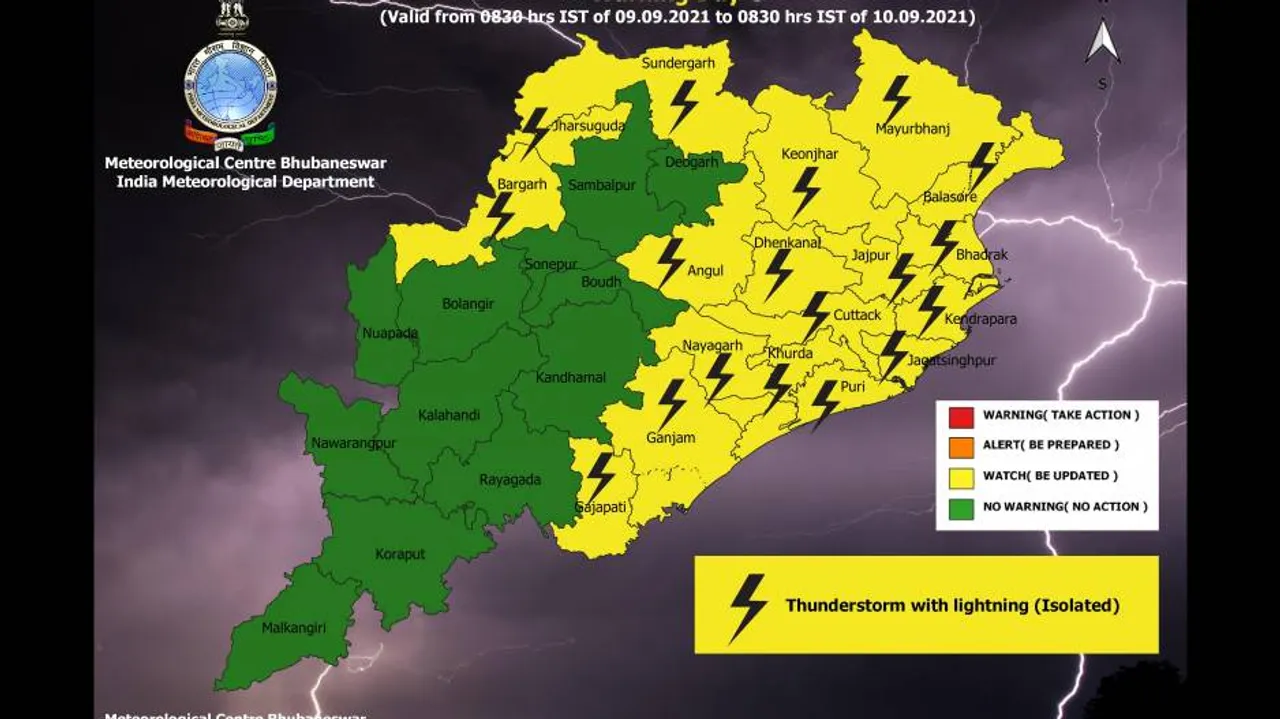 IMD Issues Heavy Rain, Thunderstorm Alert For Odisha; Check Weather Update Till Sep 12