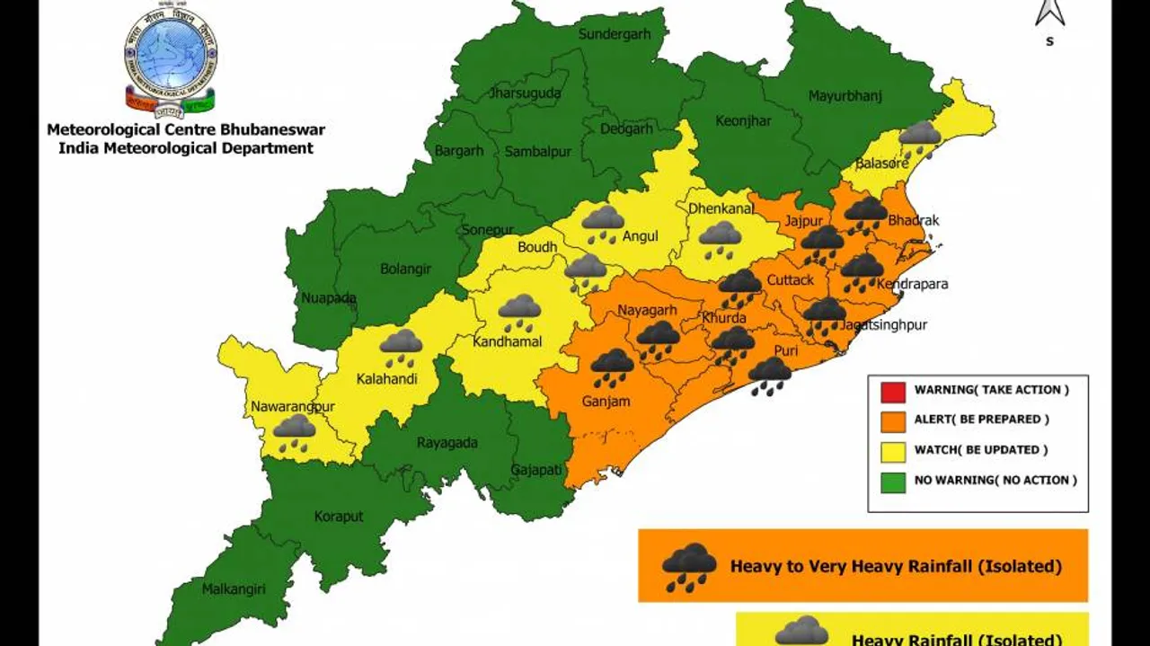 Low Pressure In 24 Hrs To Trigger Heavy To Very Heavy Rainfall In Odisha: IMD Issues Orange Warning
