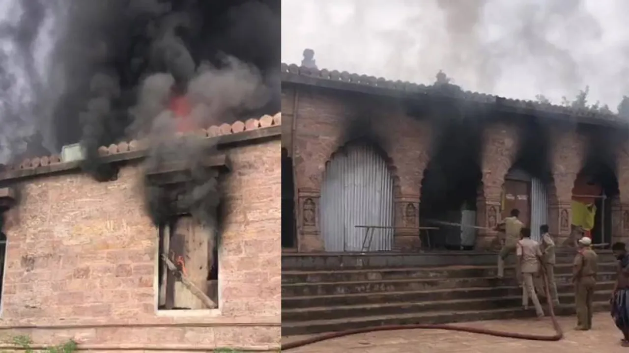 Major Fire Breaks Out At Taratarini Temple In Ganjam, No Casualties Reported