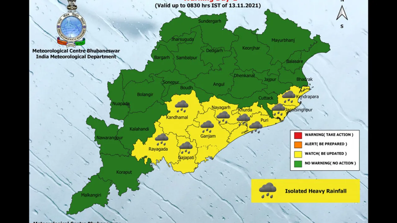 IMD Issues Yellow Warning For Heavy Rainfall In Several Odisha Districts; Check Latest Update