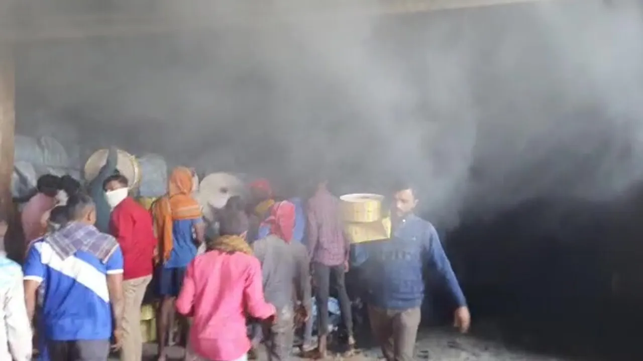 Fire At Gutkha Manufacturing Unit