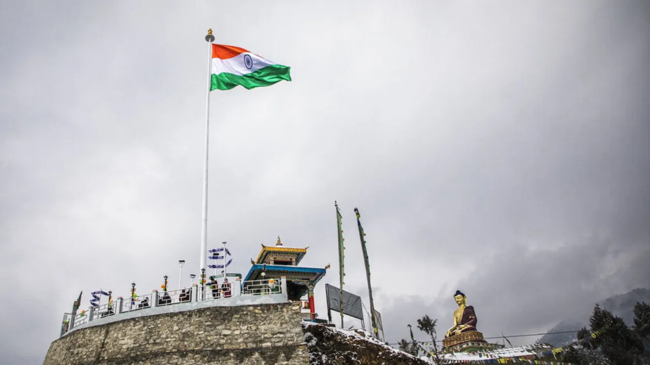 Pema Khandu Hoists 104 Ft Tall National Flag At Tawang