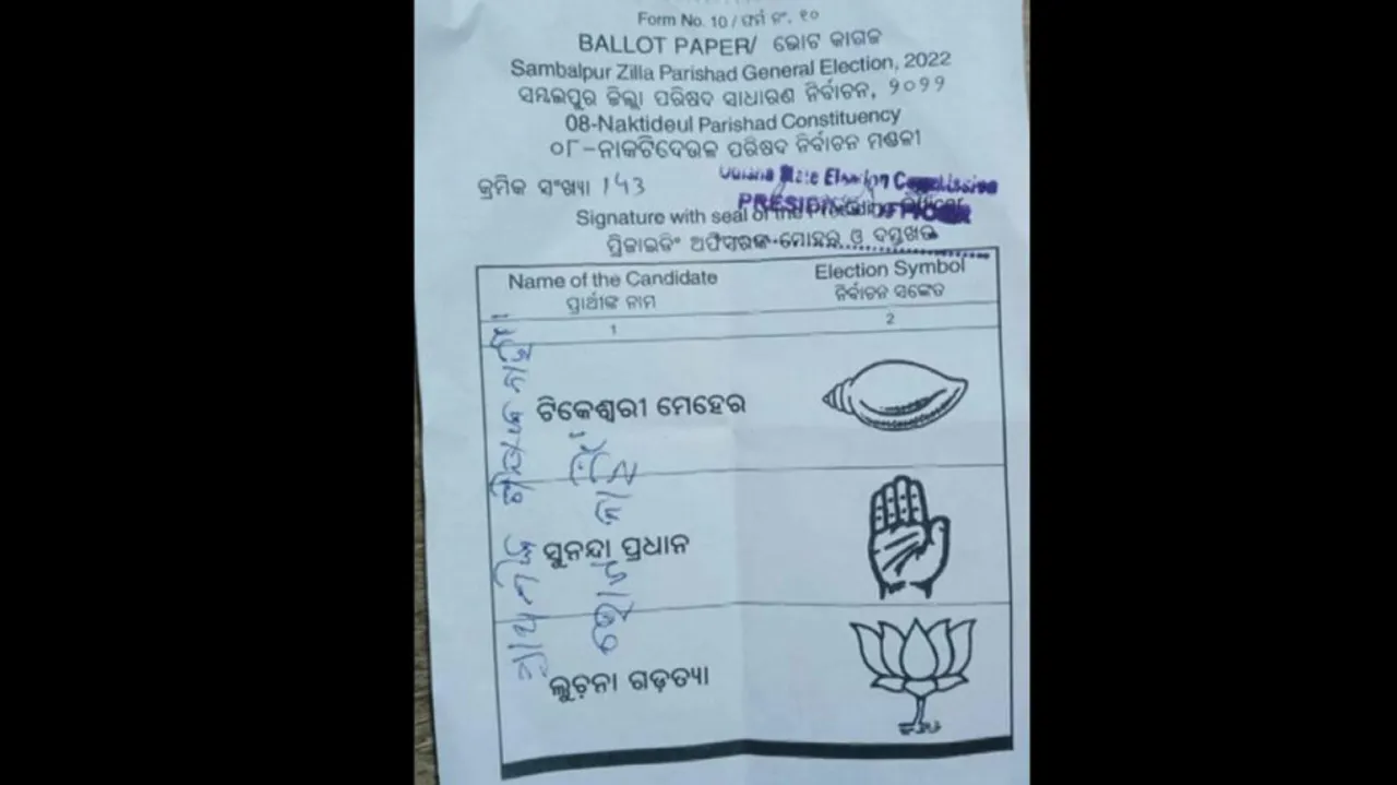 'No Primary Education, No Vote': Photo Of Ballot Paper With Message Goes Viral In Redhakhol