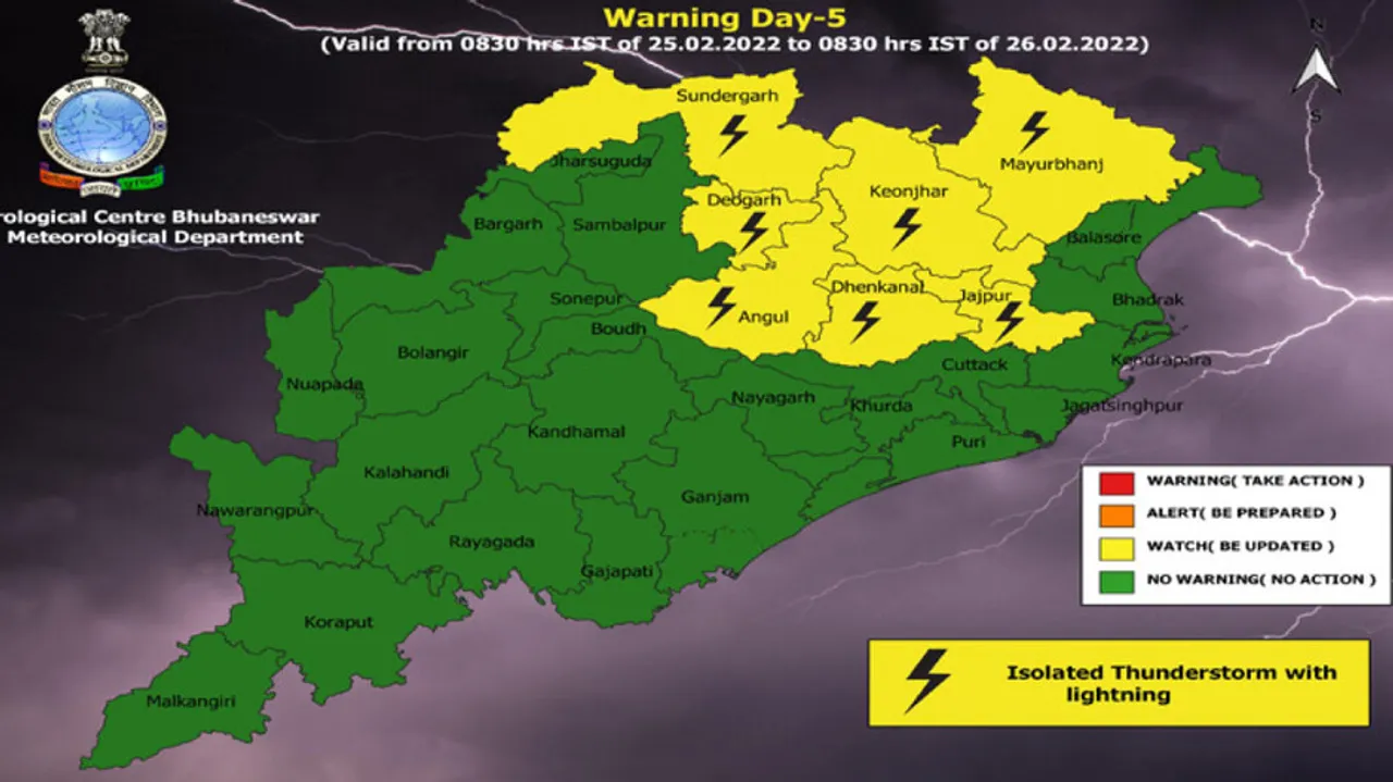 Rain Alert For Odisha: IMD Issues Yellow Warning For Several Districts
