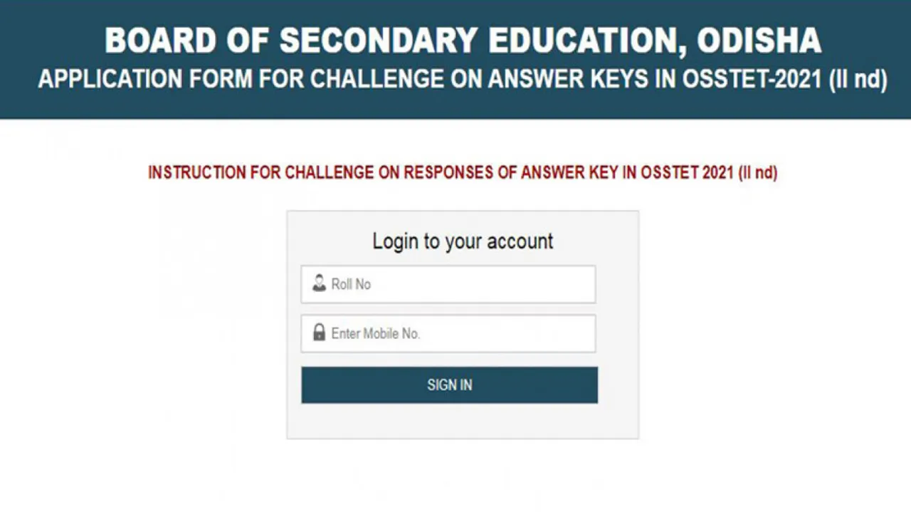 OSSTET 2021, BSE Odisha, OSSTET Answer Keys