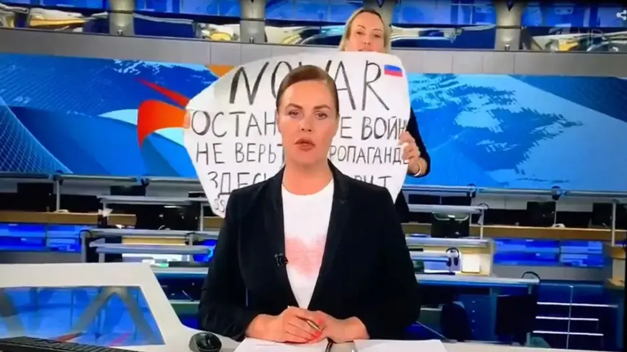 Russian Anti-War Protester Who Disrupted Live TV Show Goes Missing