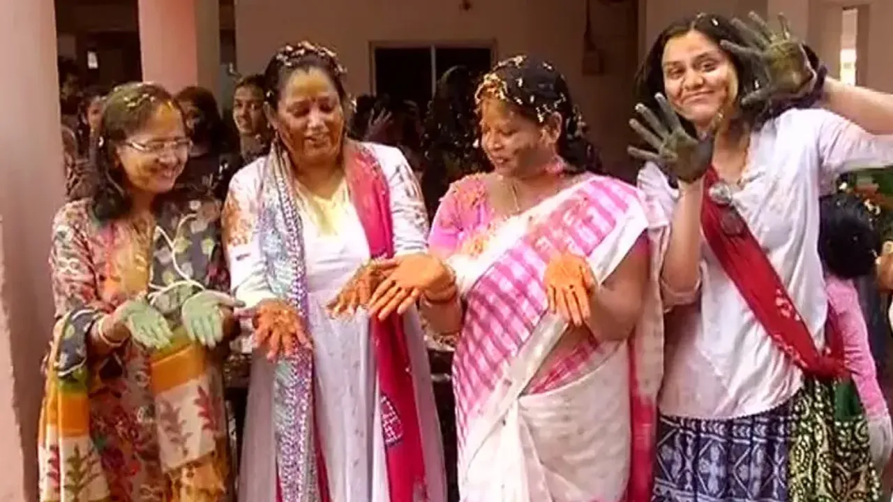 Bhubaneswar Residents Soak In Holi Celebrations With Organic Colours  