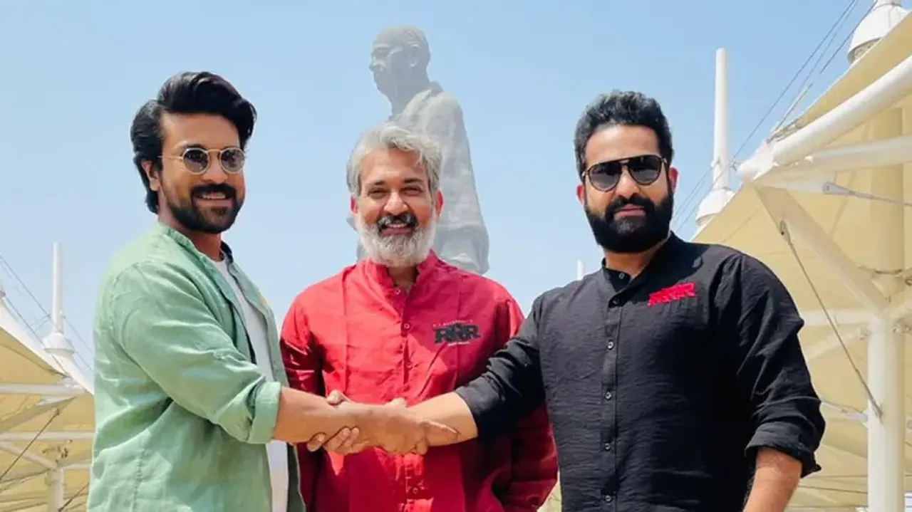 RRR Movie: Ram Charan, Jr NTR Visit Statue Of Unity With Helmer For Movie Promotions