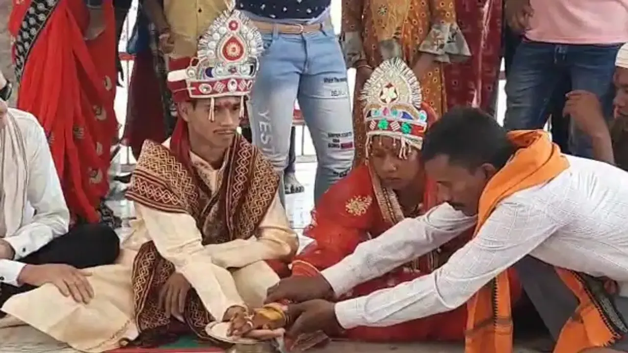 Surrendered Maoist Couple Tie Knot
