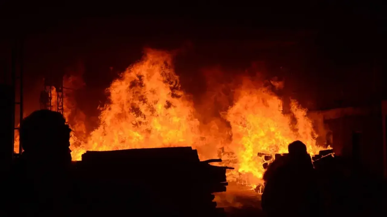 Oil depot on fire in Russian city near Ukraine border