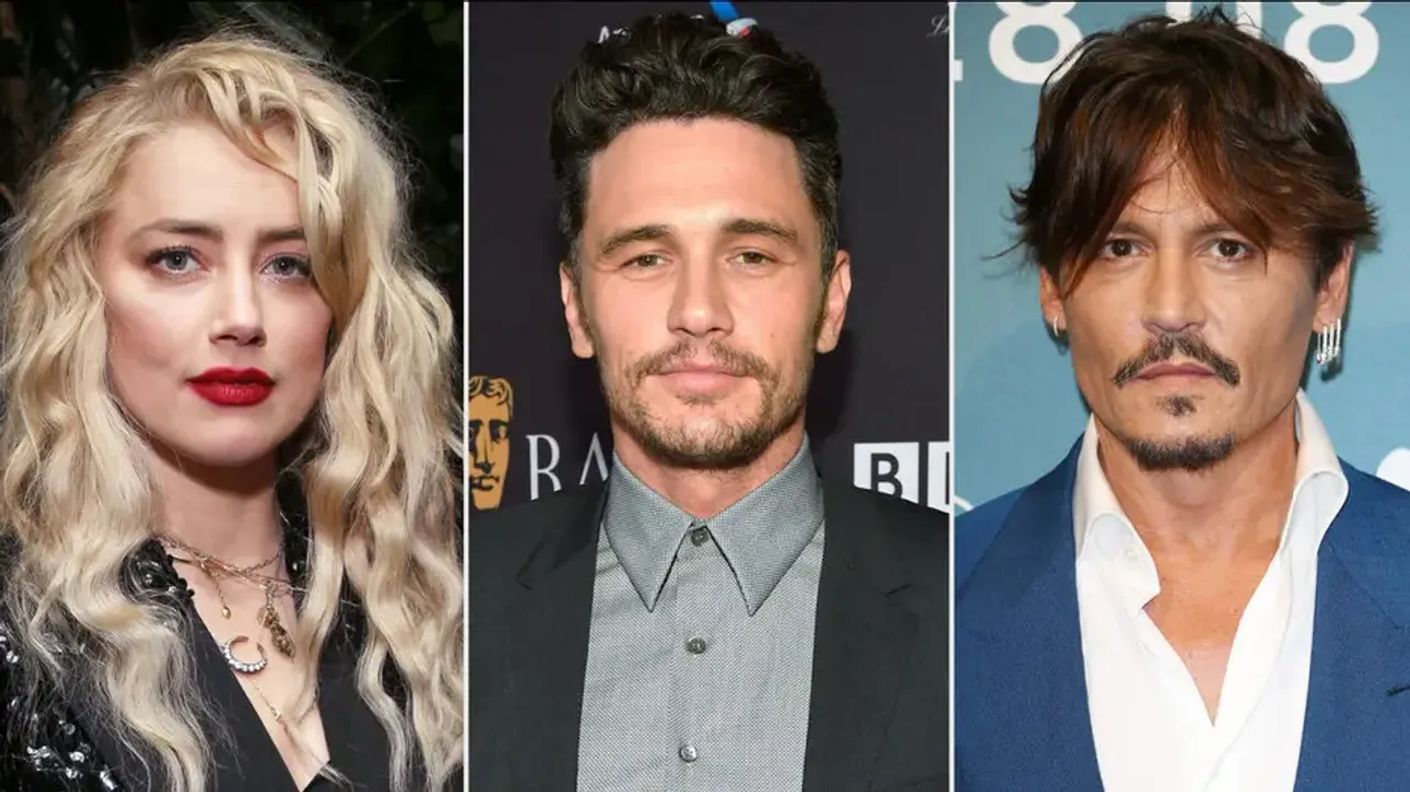 Amber Heard (Left), James Franco (Middle), Johnny Depp (Right)