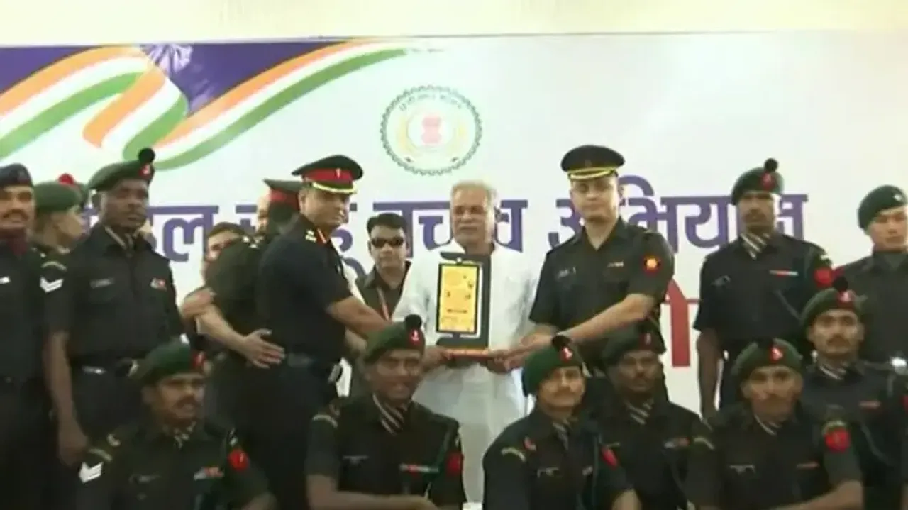 Chhattisgarh CM Bhupesh Baghel With NDRF Team