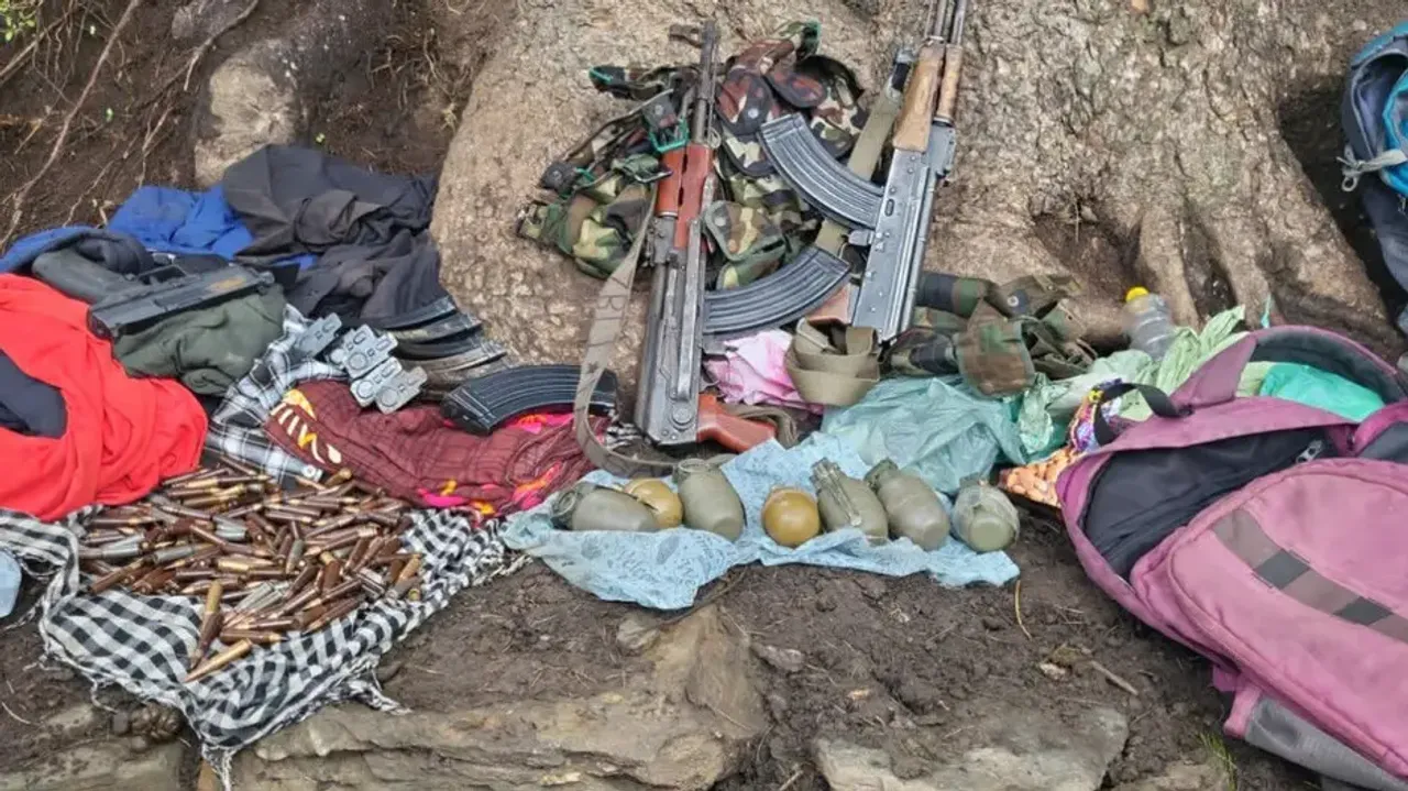 Six sticky bombs among arms cache recovered from a terrorist hideout in J-K's Rajouri