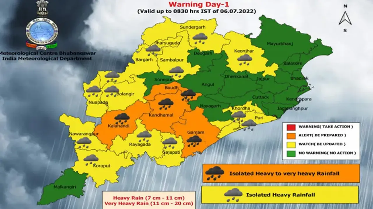 Orange Warning For Odisha Districts
