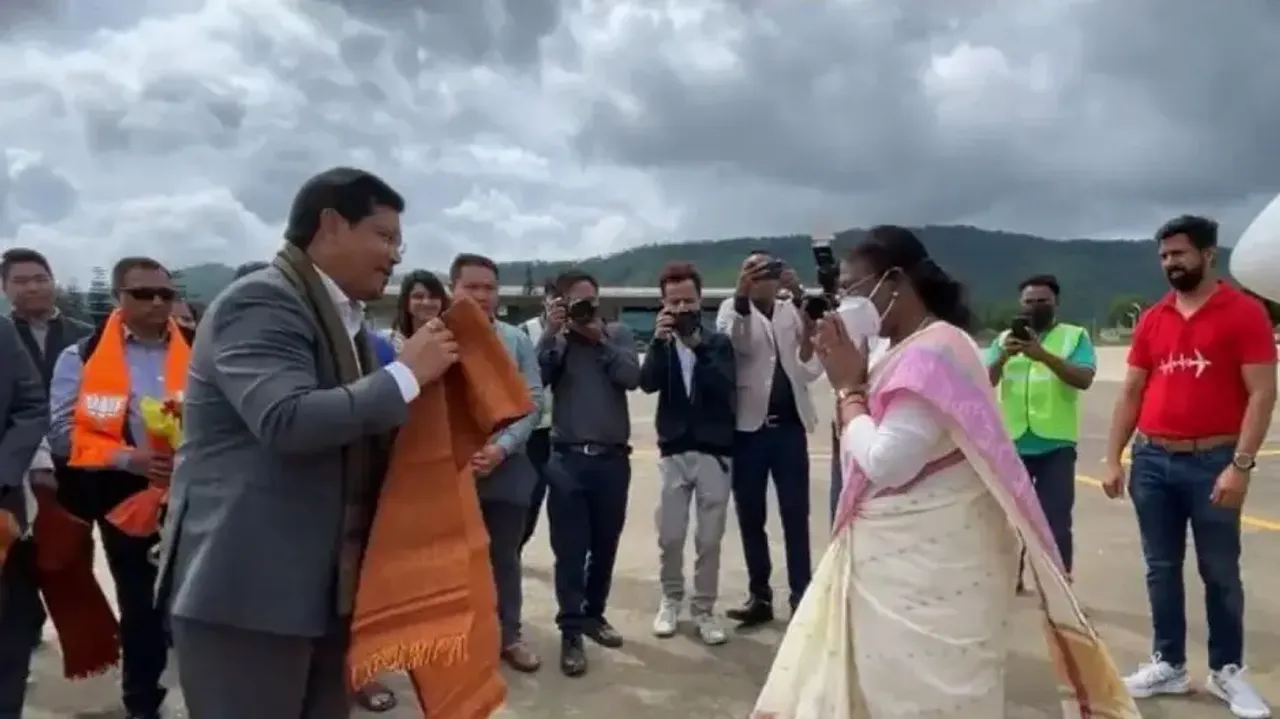 Murmu arrives in Meghalaya to seek support from lawmakers for Prez polls