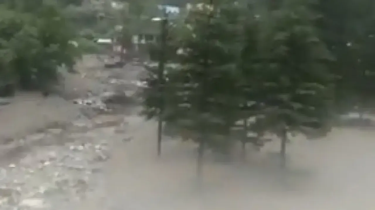 Cloudburst in Himachal's Kinnaur, houses submerged in flood water