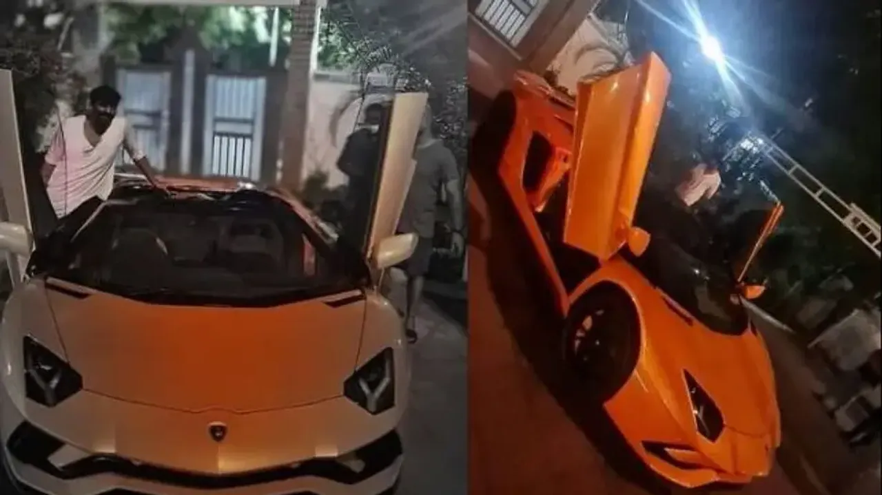 Prabhas with his Lamborghini