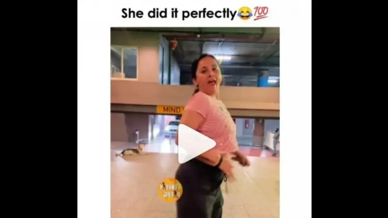 Girl imitating Malaika Arora's walk 