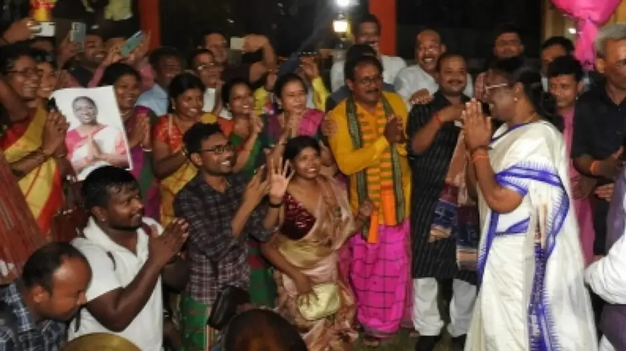 Festive mood at Draupadi Murmu's residence in Delhi
