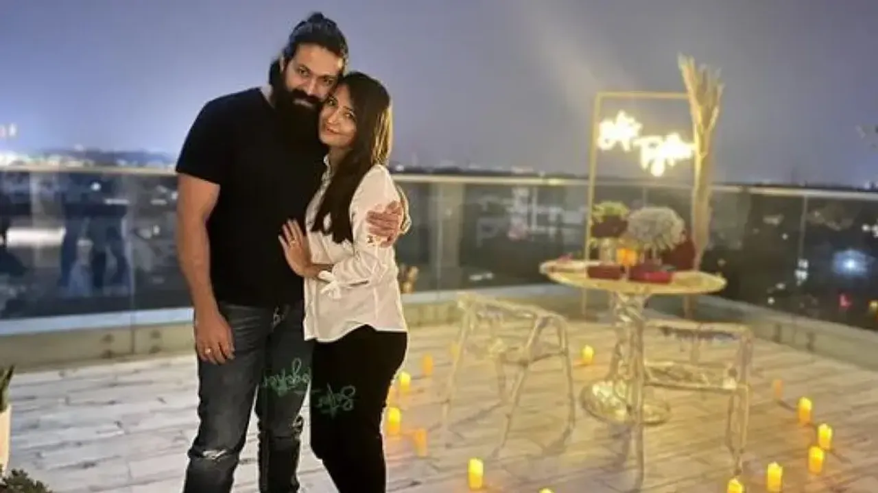 Yash with his wife