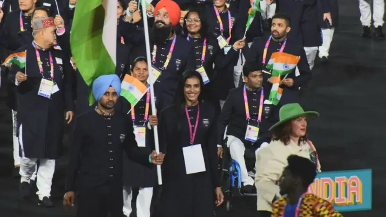 Indian contingent, led by shuttler PV Sindhu & Men's Hockey team captain Manpreet Singh