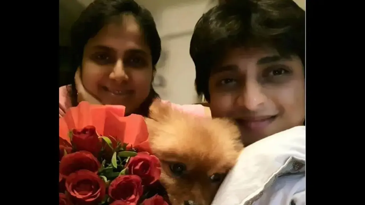 Babushaan with his wife Trupti