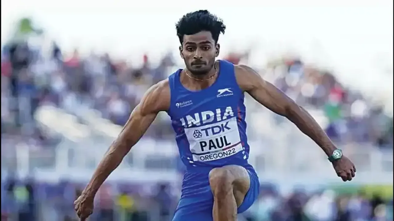 Eldhose Paul wins India's first triple jump gold medal