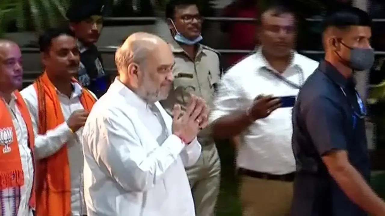 Amit Shah receives rousing welcome in Odisha, says grateful to the people of Bhubaneswar