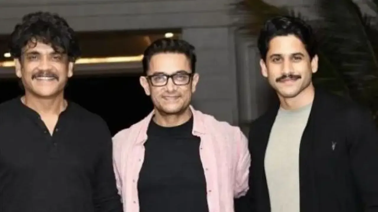 Aamir Khan with Nagarjuna and Naga Chaitanya