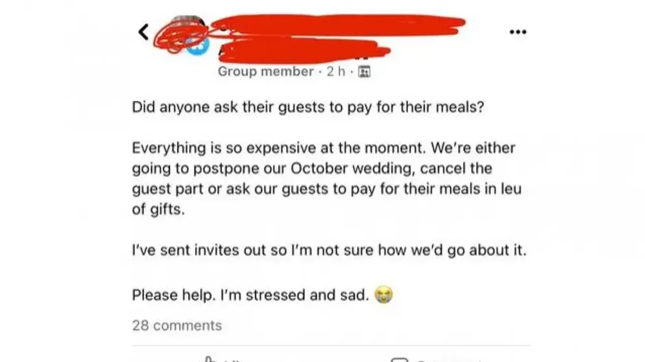 The bride's viral post